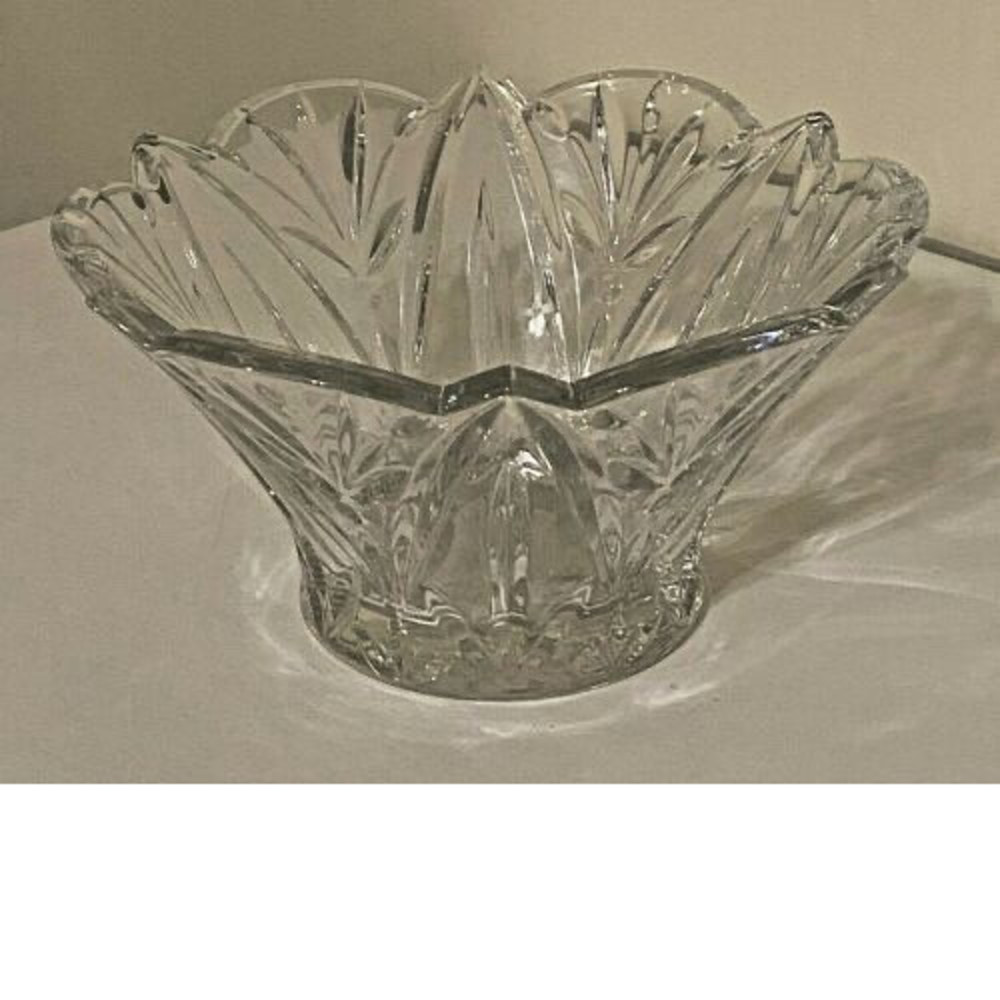 Lenox Lead Crystal Everyday Celebrations Meadow Candy Dish Snack Bowl w/ Box